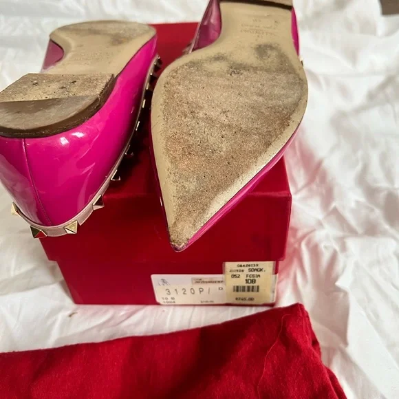 Valentino Rockstud Ballerina Flats sz 40 - Picture 3 of 4